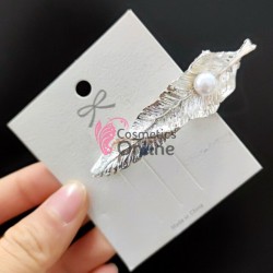 Clema pentru par metalica AGF038 - Argintiu cu perla